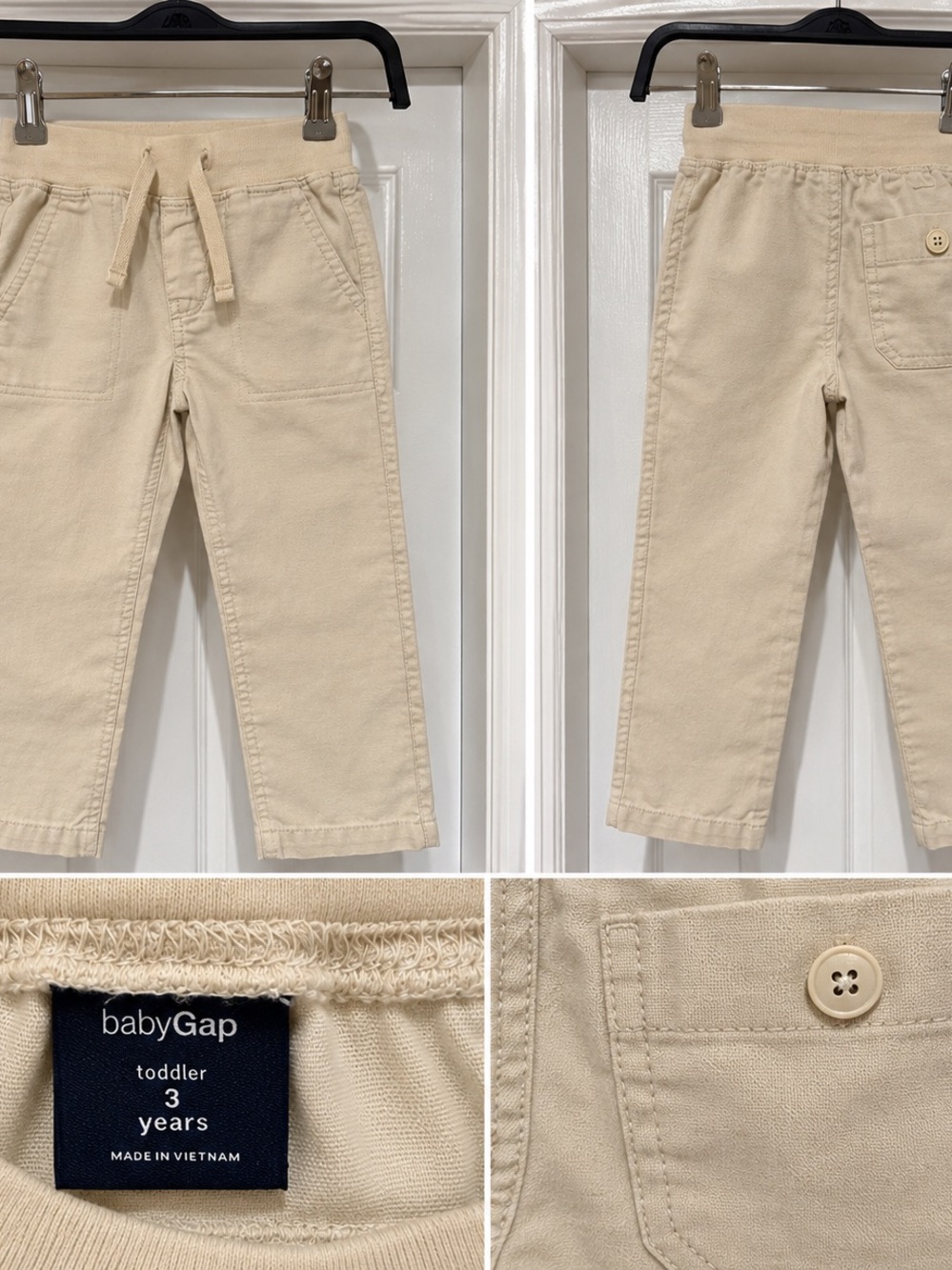 GAP Toddler Cream Pull-On Drawstring Pants